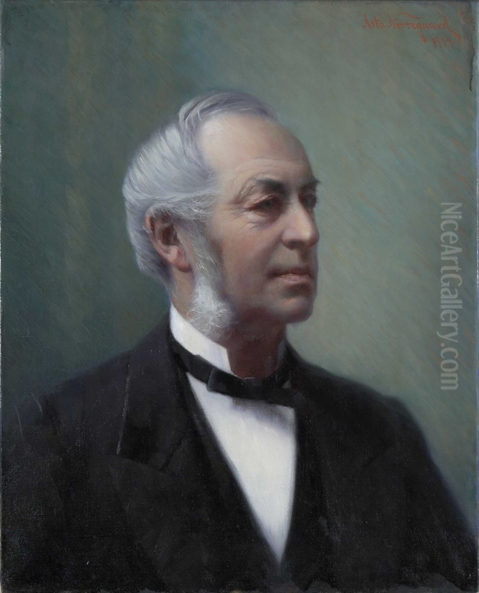 Portrett av Carl Abraham Pihl Oil Painting by Asta Norregaard