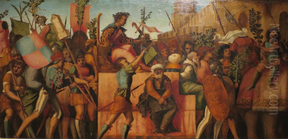 The Triumph of Caesar Oil Painting by Palma Vecchio
