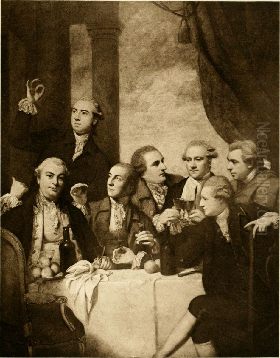 Group Portrait of the Dilettante Society Oil Painting by Of Sir Joshua Reynolds