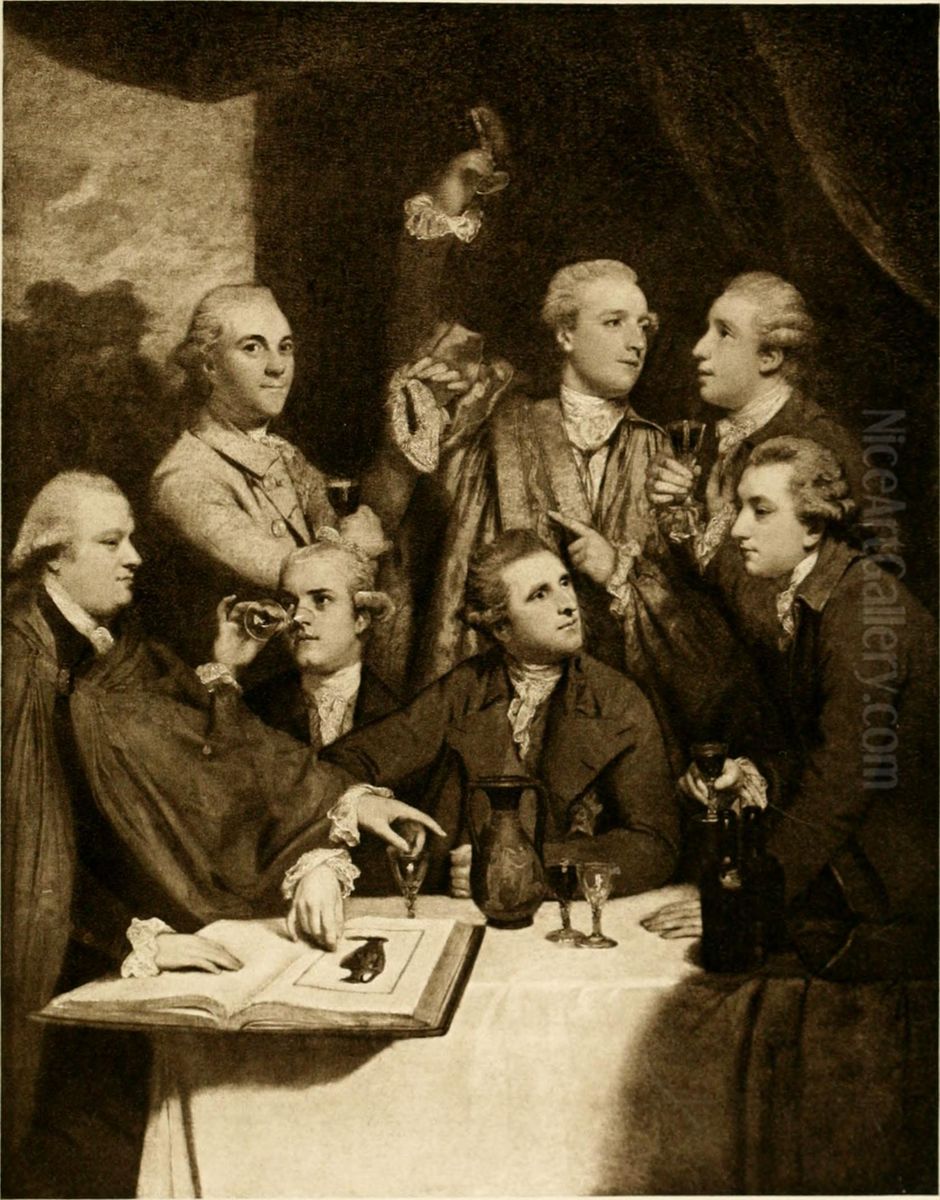 Group Portrait of the Dilettante Society Oil Painting by Of Sir Joshua Reynolds