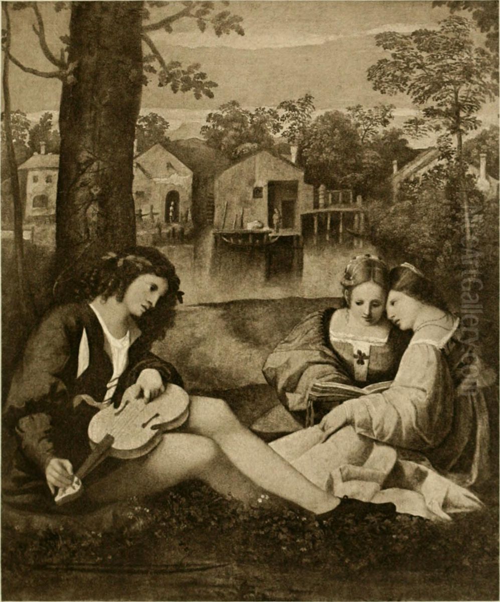 Rustic Concert Oil Painting by Giorgione