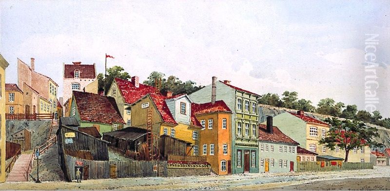 Fredensborgveien Oil Painting by Peter Andreas Blix