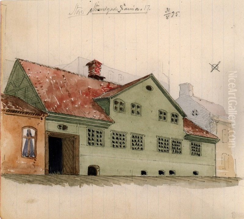 Store Strandgade Xania.17. Oil Painting by Peter Andreas Blix