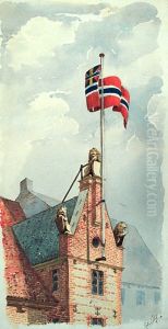 Takgavl, hjornet Tollbugt. - Kirkegt. 15, Colletgarden