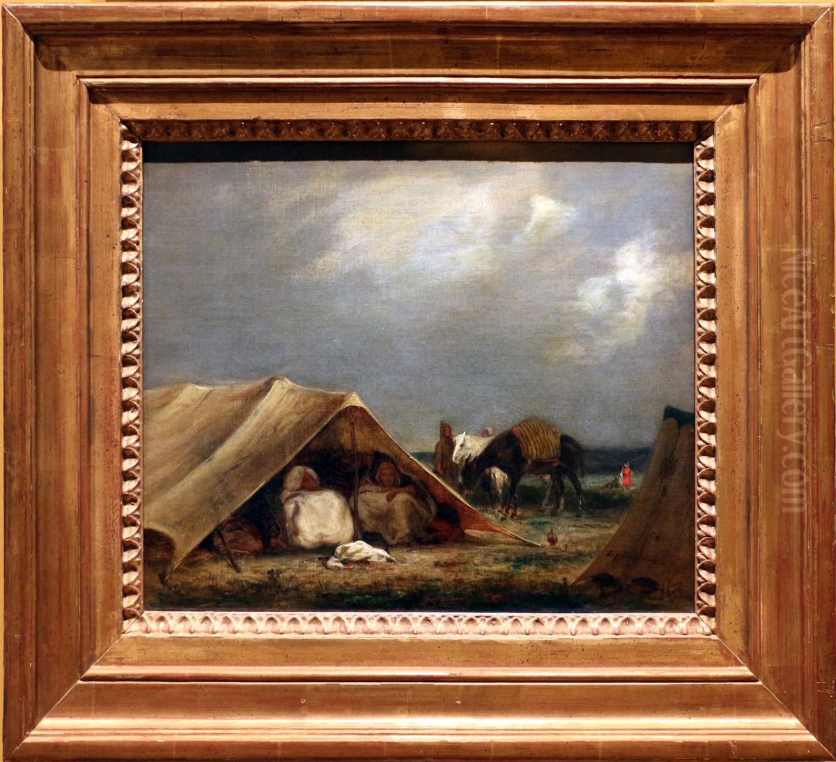 Accampamento arabo Oil Painting by Eugene Delacroix
