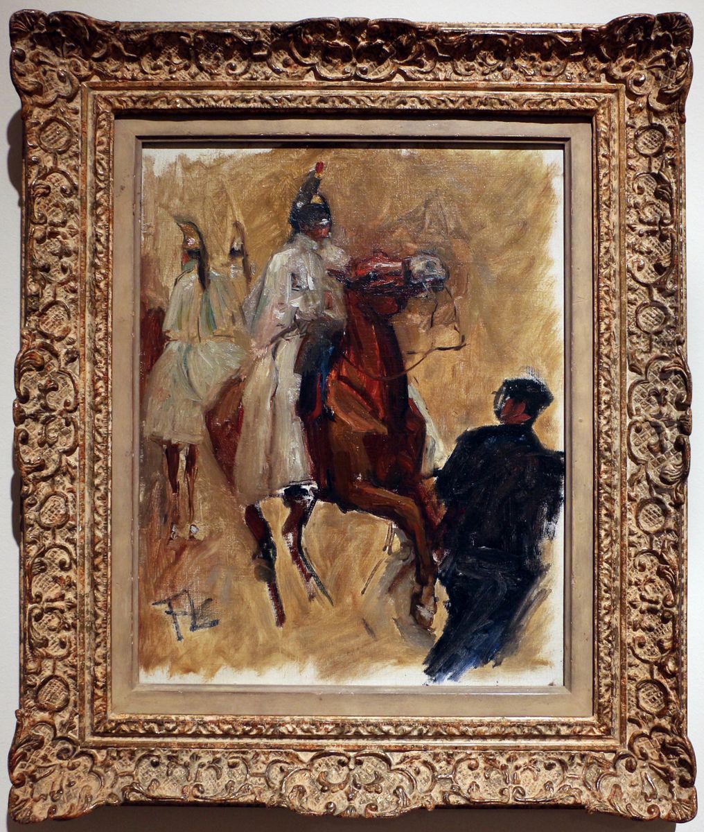 Three Cuirassiers Oil Painting by Henri De Toulouse-Lautrec