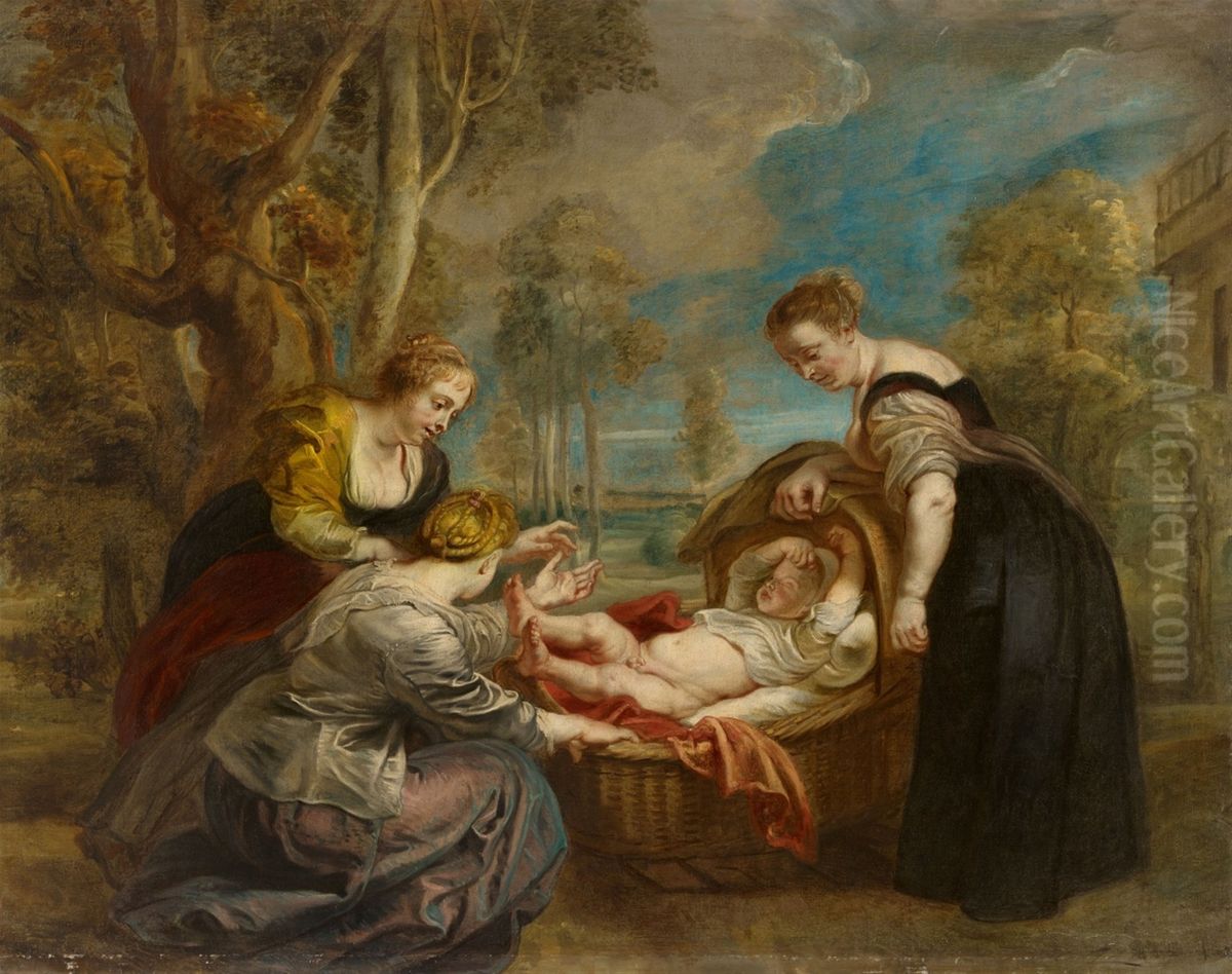 Finding of Moses Oil Painting by (studio of) Rubens, Peter Paul