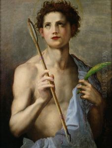 St. Sebastian holding two Arrows and the Martyr's Palm