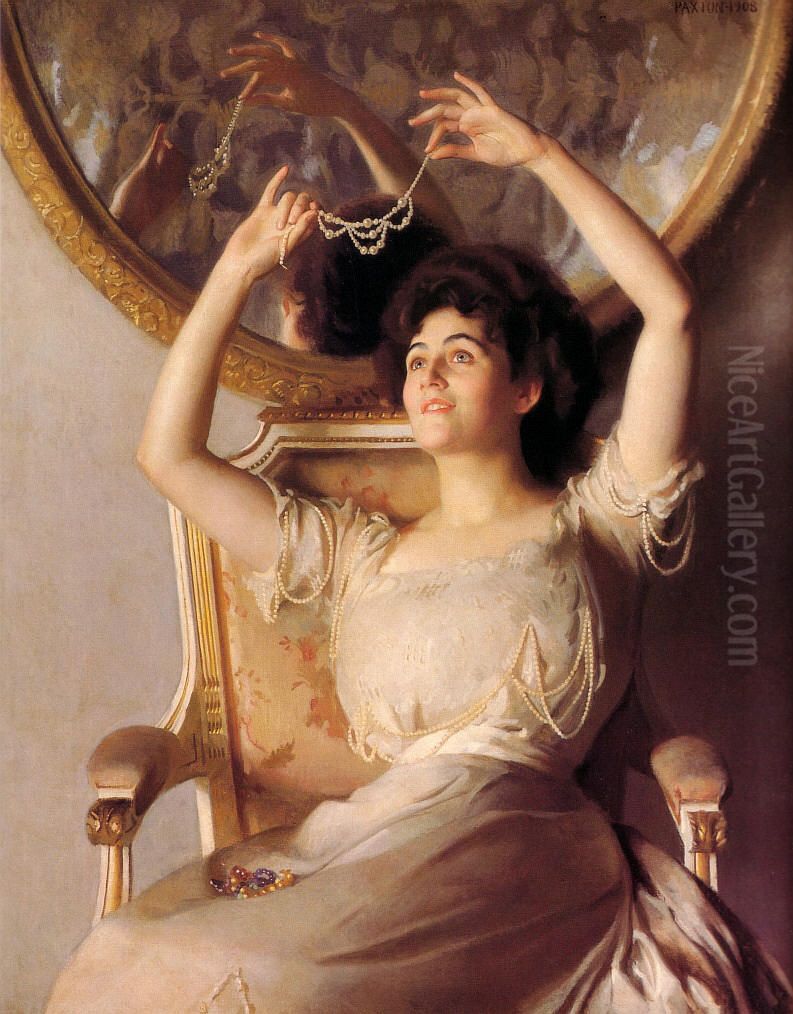The String of Pearls Oil Painting by unknown
