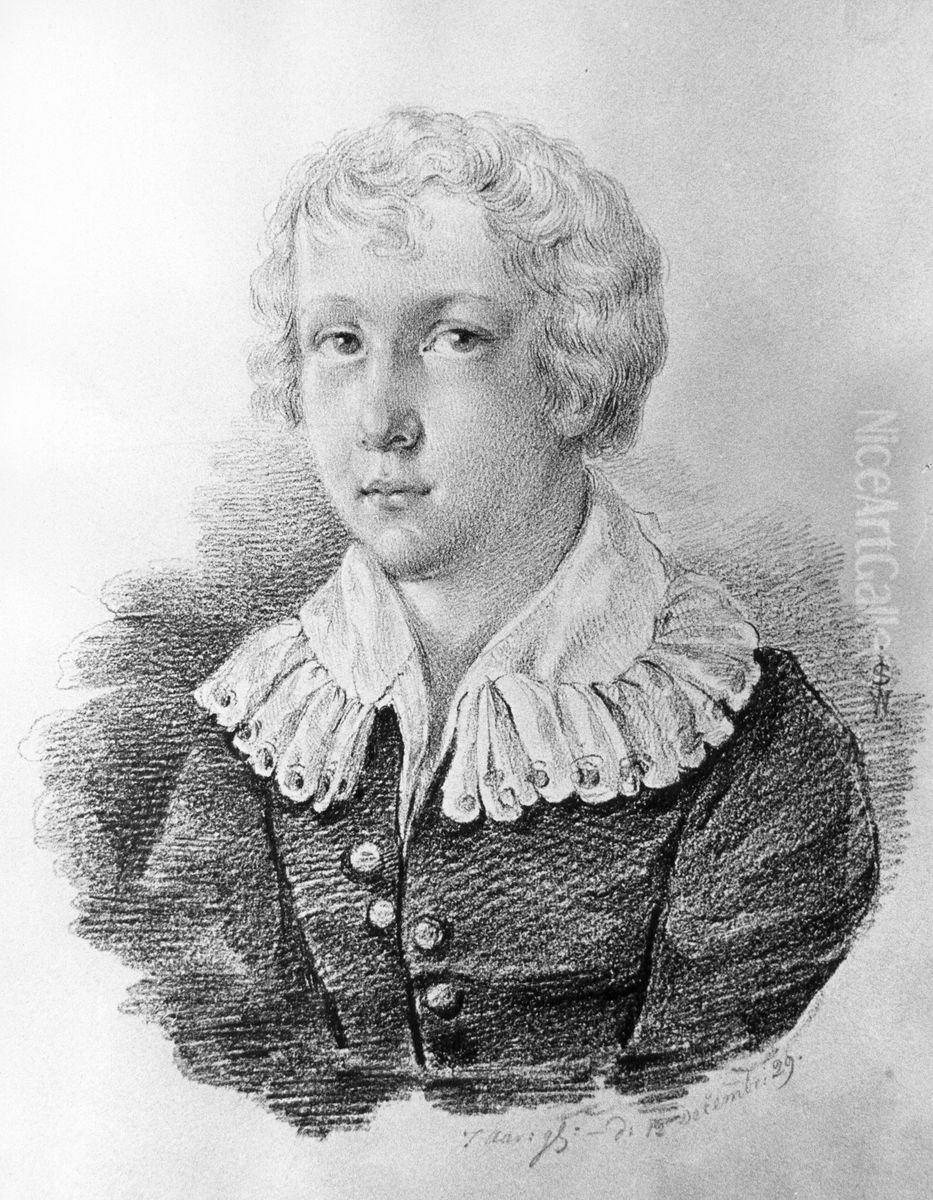 Duffaur K. Herre Oil Painting by Johan Sebastian Welhaven