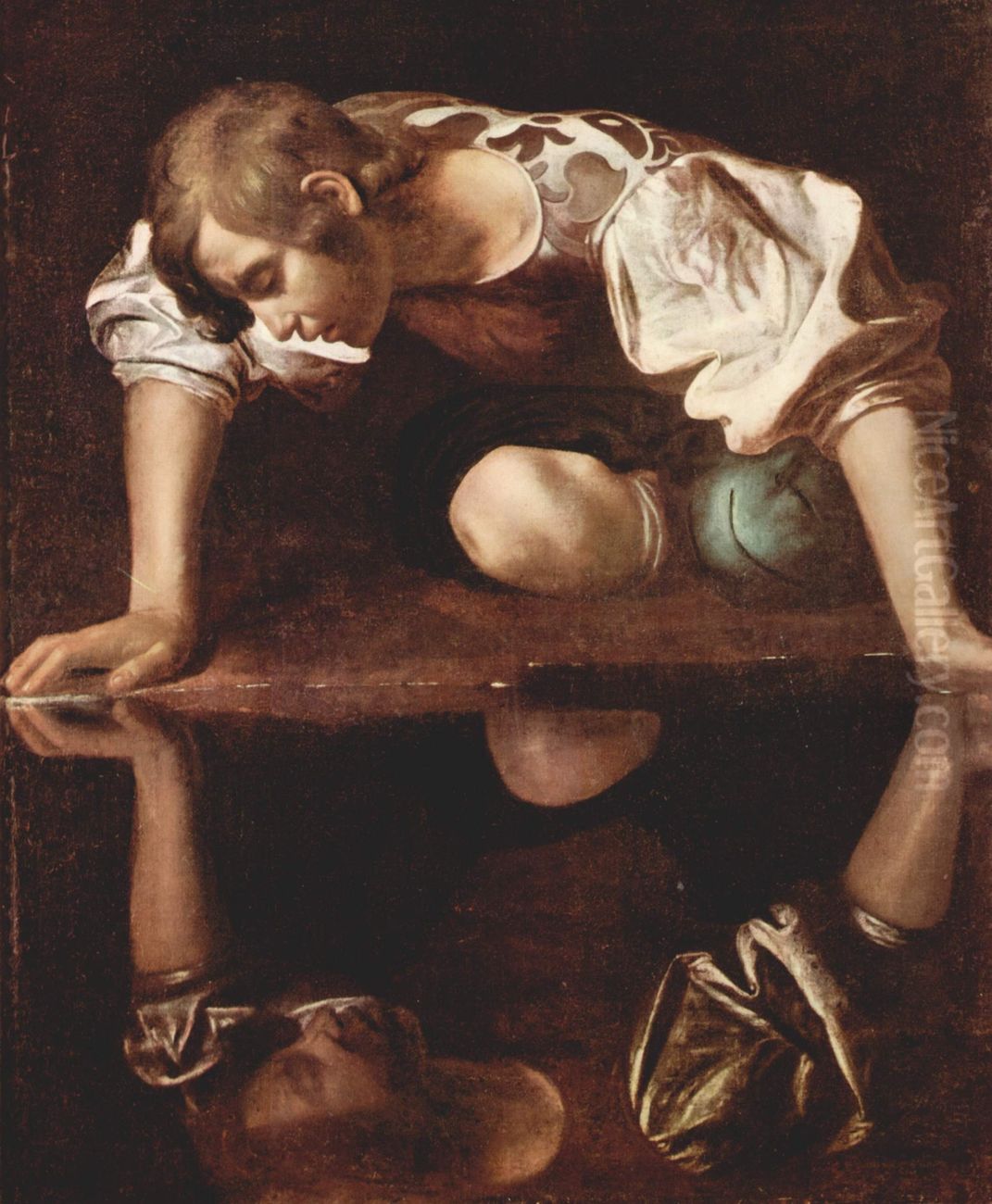 Narcissuss Oil Painting by Caravaggio