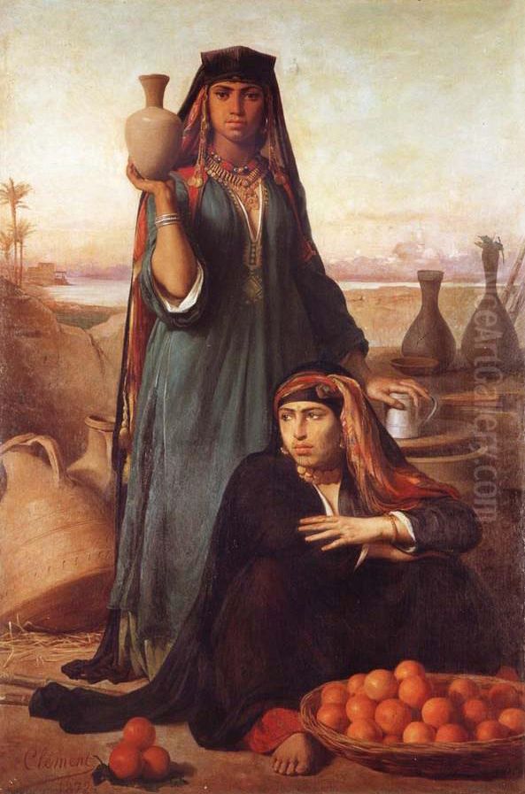 Marchande d'oranges egyptienne Oil Painting by Felix-Auguste Clement