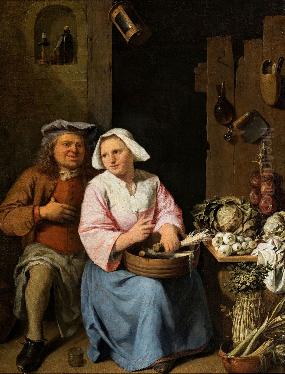 Kaerlighedserklaeringen Oil Painting by Nicolaes van Haeften