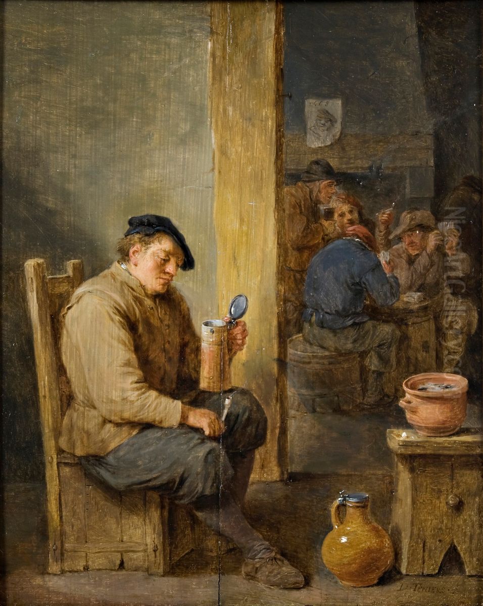The Empty Tankard Oil Painting by David Teniers the Younger