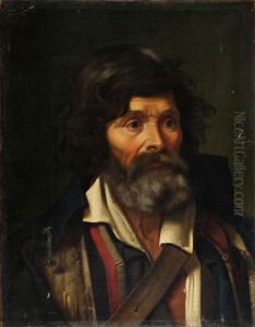 Brystbillede af en graskaegget italiensk landboer