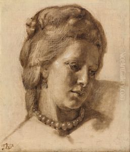 Queen Caroline Mathilde (Study for the painting Scene from the Court of Christian VII, exhibited in 1873 )
