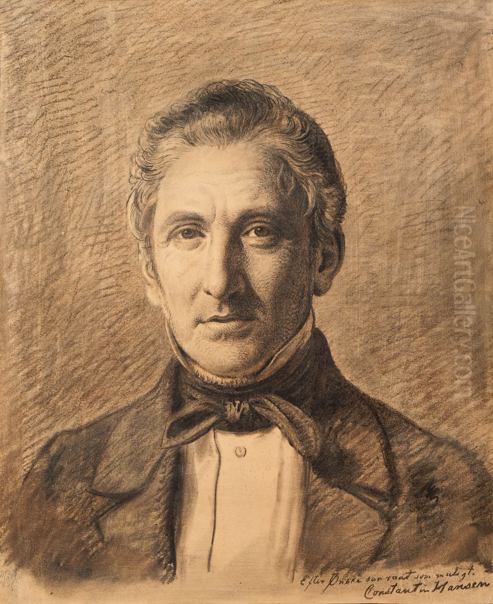 Portraet af Alfred Hage Oil Painting by Constantin Hansen