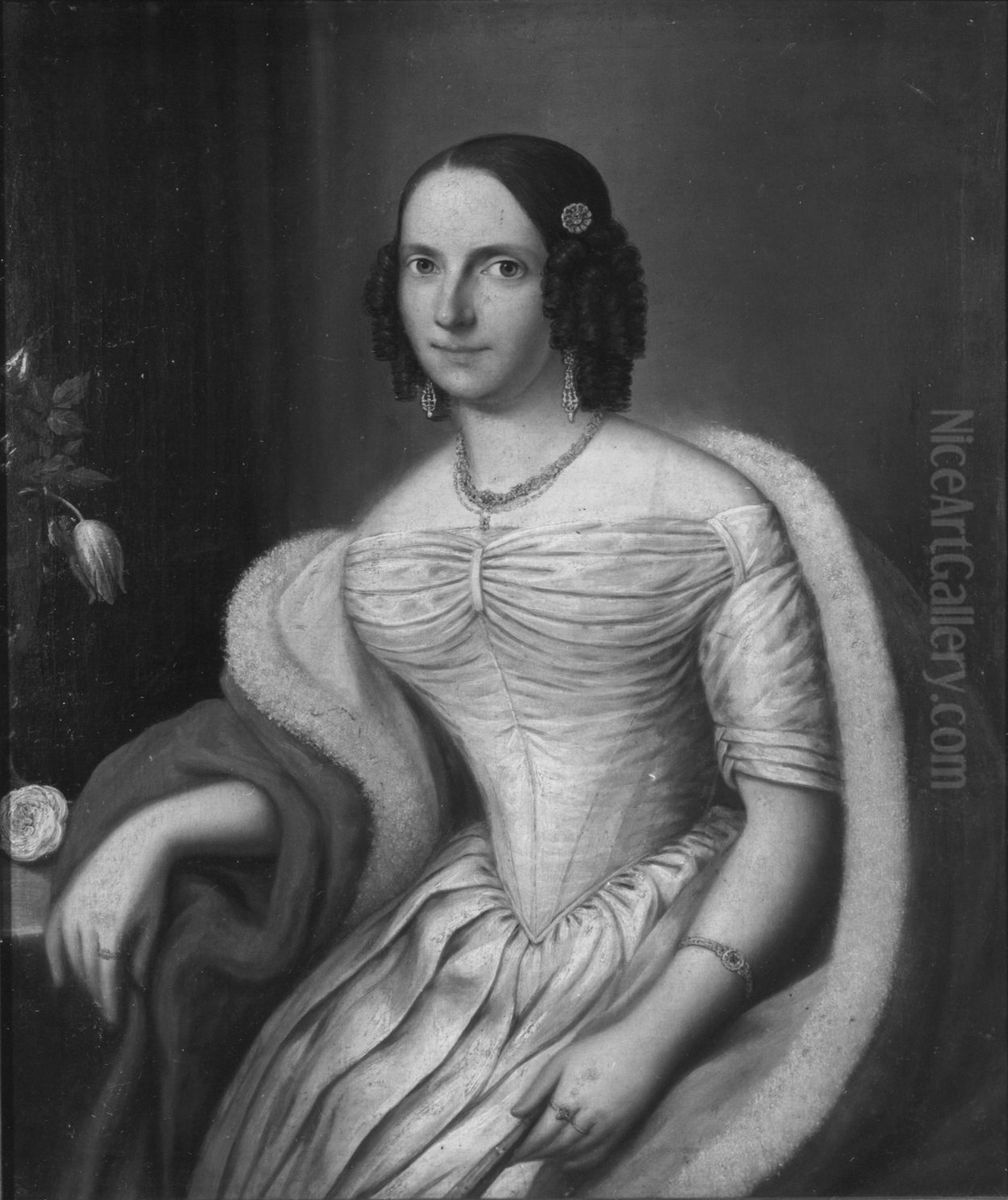 Adeline Louise Werligh Oil Painting by Carl Peter Lehmann