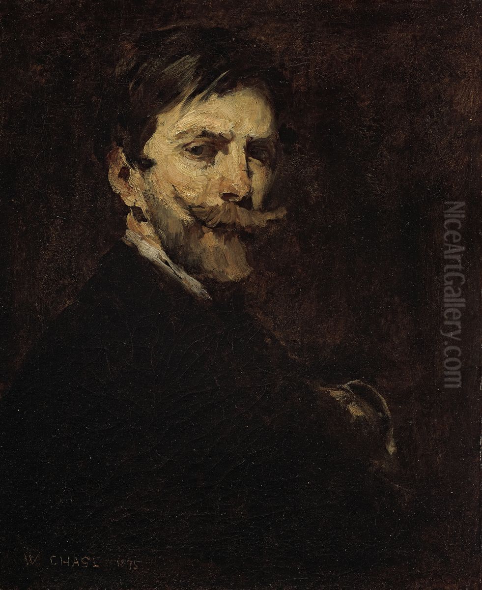 Selbstbildnis Oil Painting by William Merritt Chase