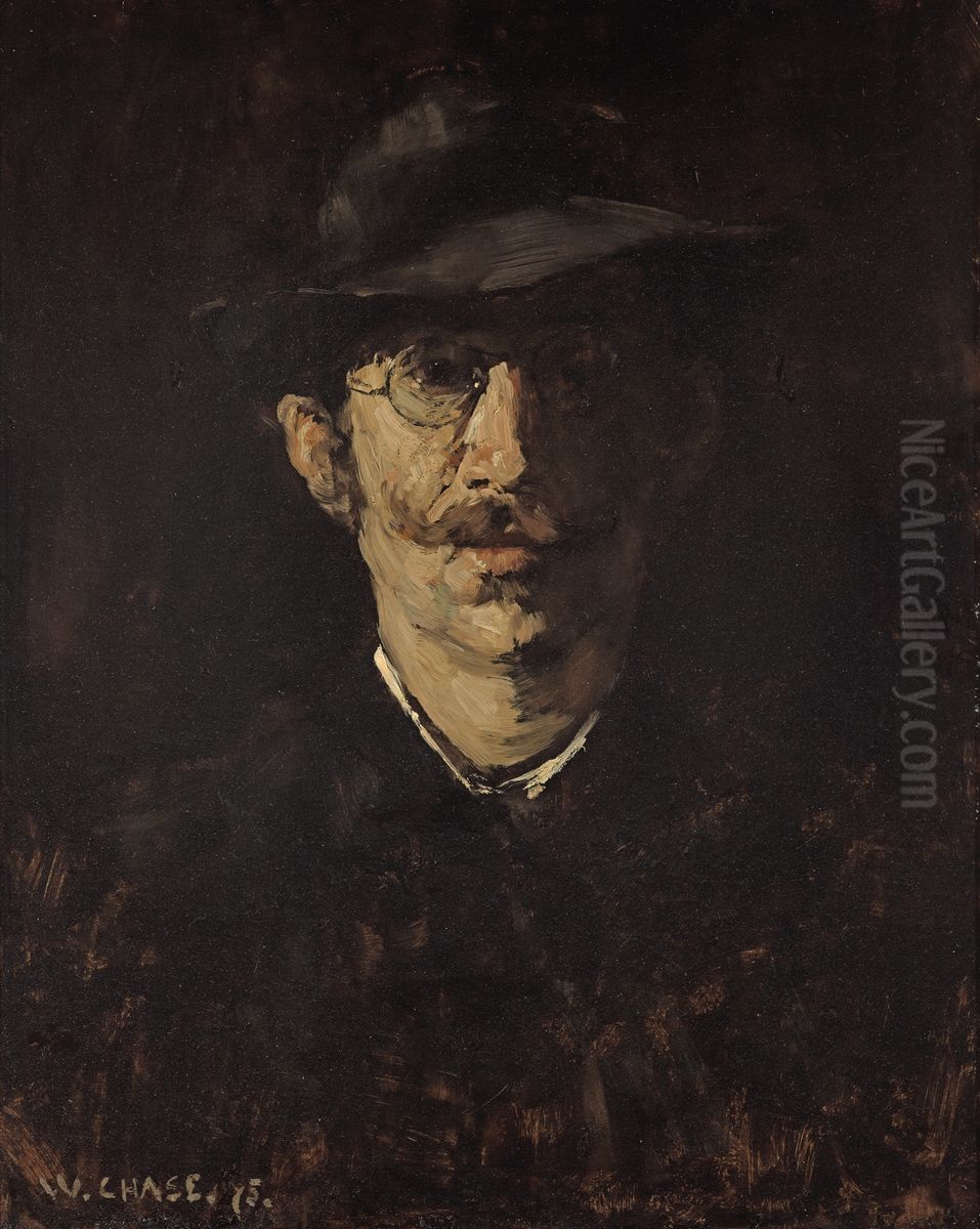 Bildnis Hugo von Habermann Oil Painting by William Merritt Chase