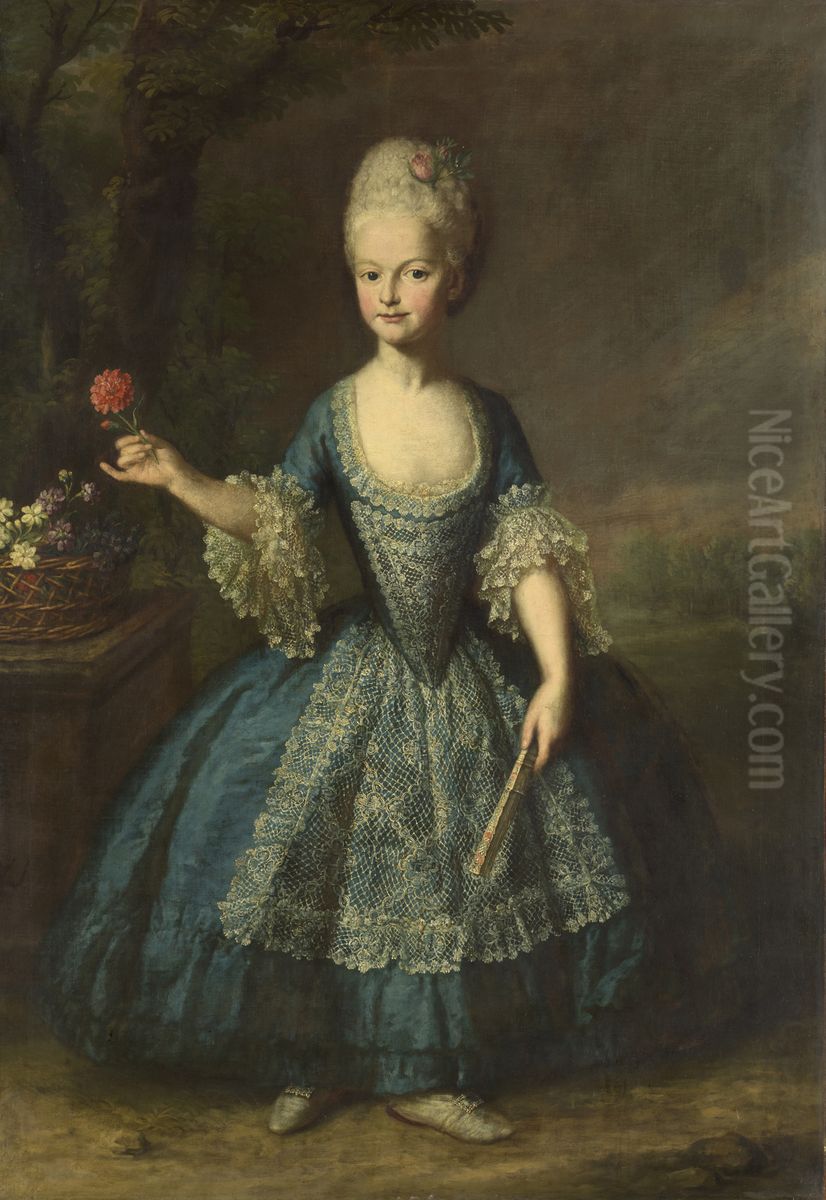Bildnis Frl. Kappler Oil Painting by Georg Desmarees