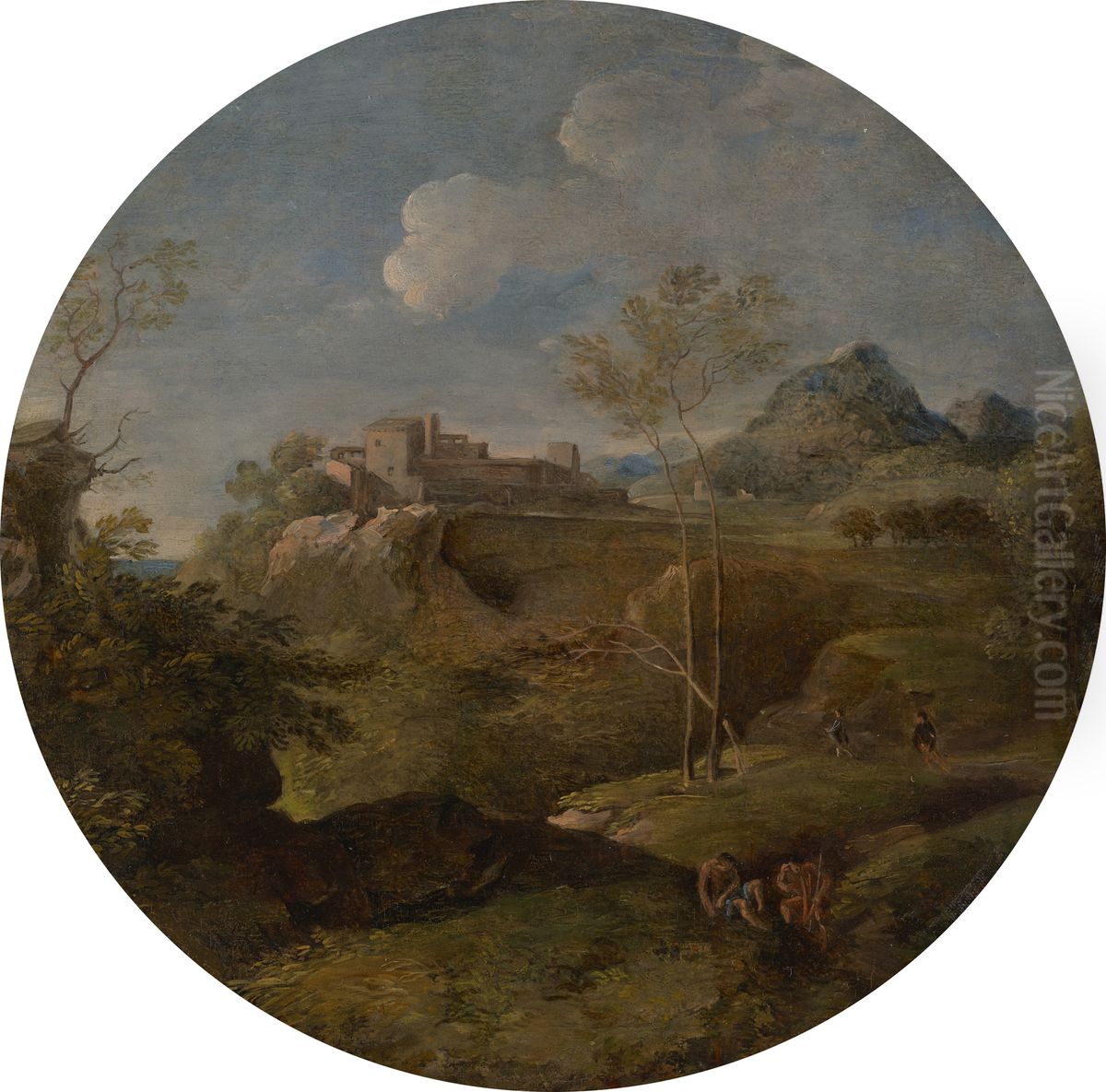 Ideale Landschaft Oil Painting by Johann Georg von Dillis