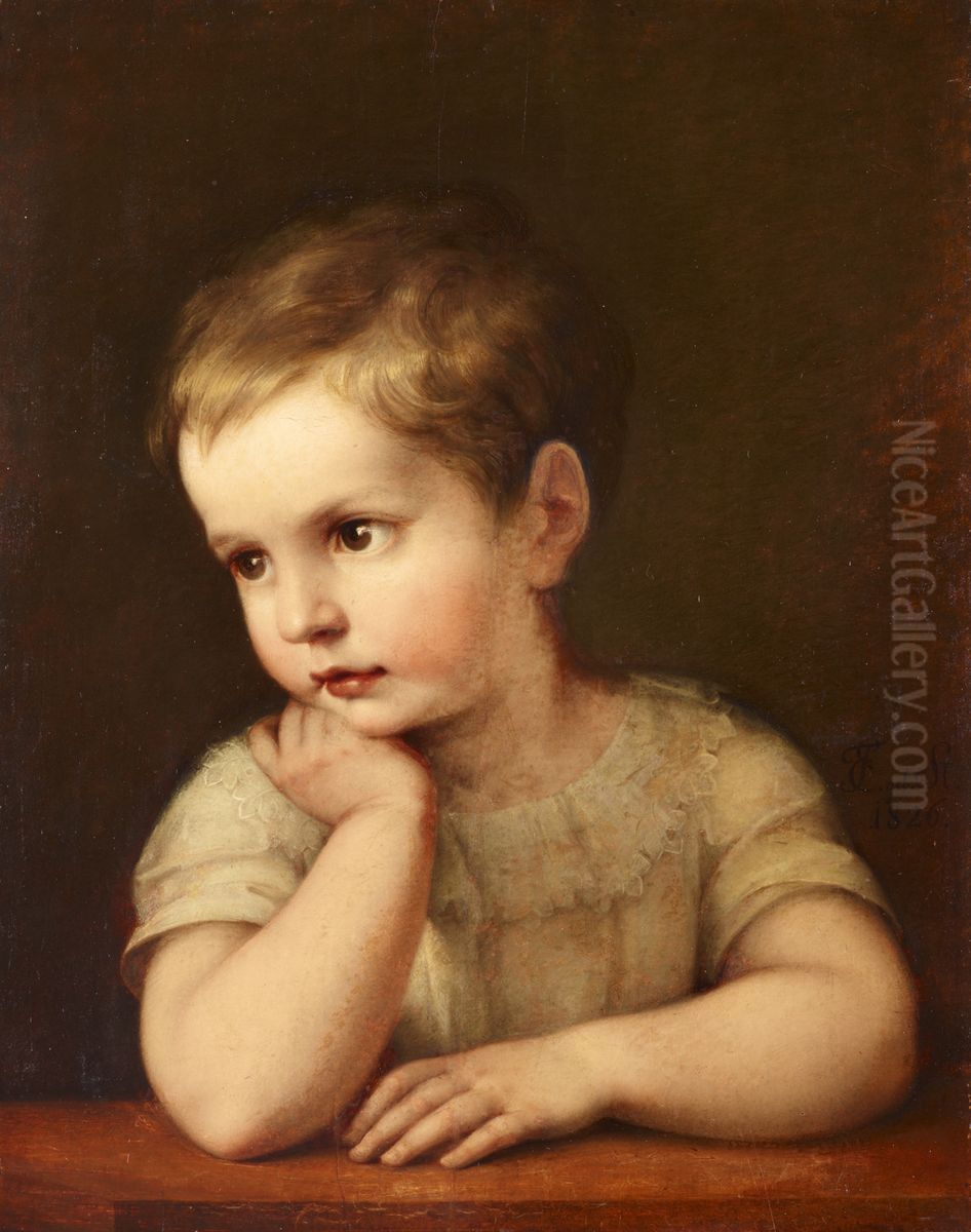 Kinderportat Oil Painting by Maria Elektrine von Freyberg
