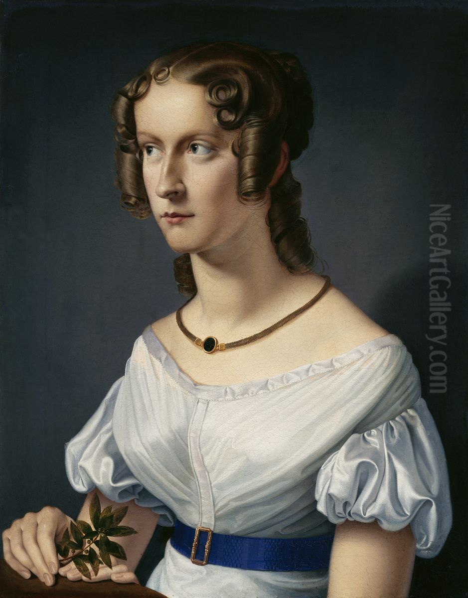 Madchenbildnis Oil Painting by Heinrich Maria von Hess