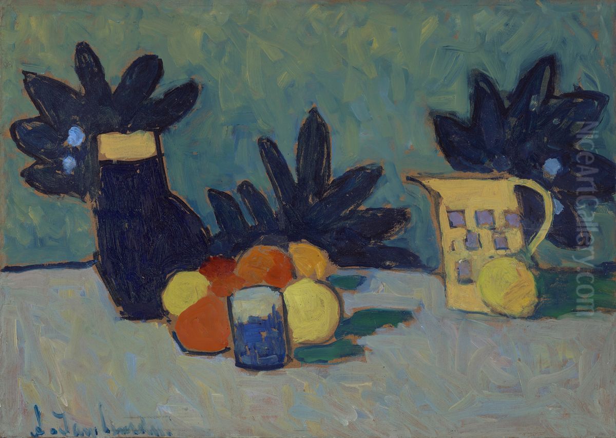Stillleben mit Fruchten Oil Painting by Alexei Jawlensky