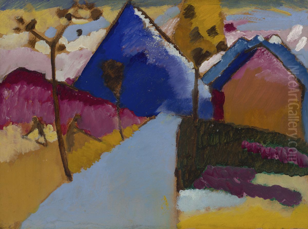 Kochel - Gerade Strasse Oil Painting by Wassily Kandinsky