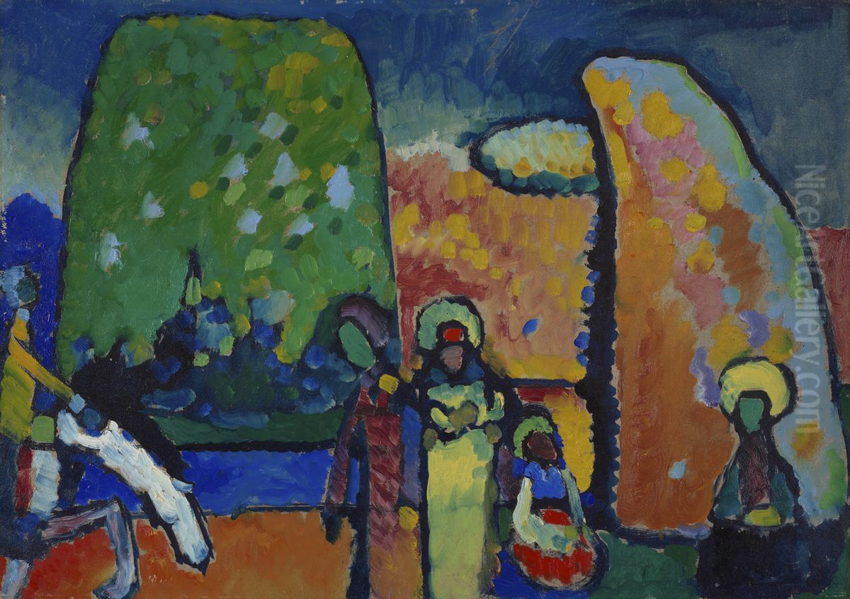 Studie zur Improvisation Nr. 2 (Trauermarsch) Oil Painting by Wassily Kandinsky