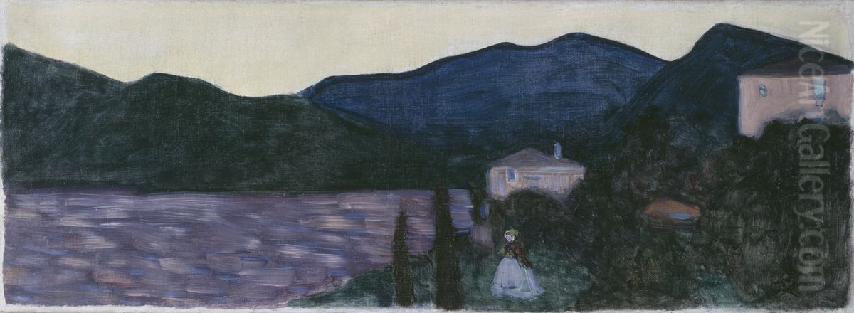 Bergige Landschaft mit See Oil Painting by Wassily Kandinsky