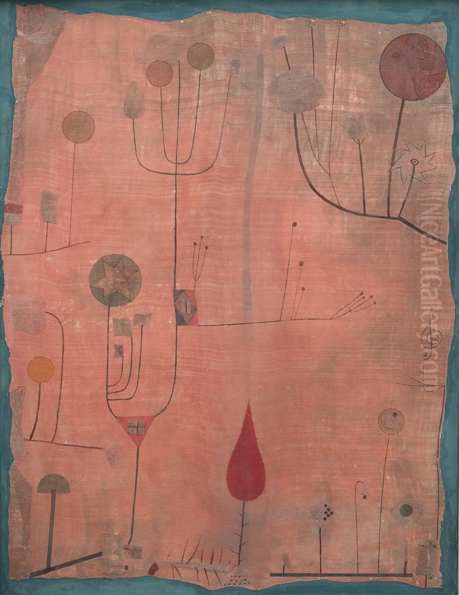 Fruchte auf Rot Oil Painting by Paul Klee