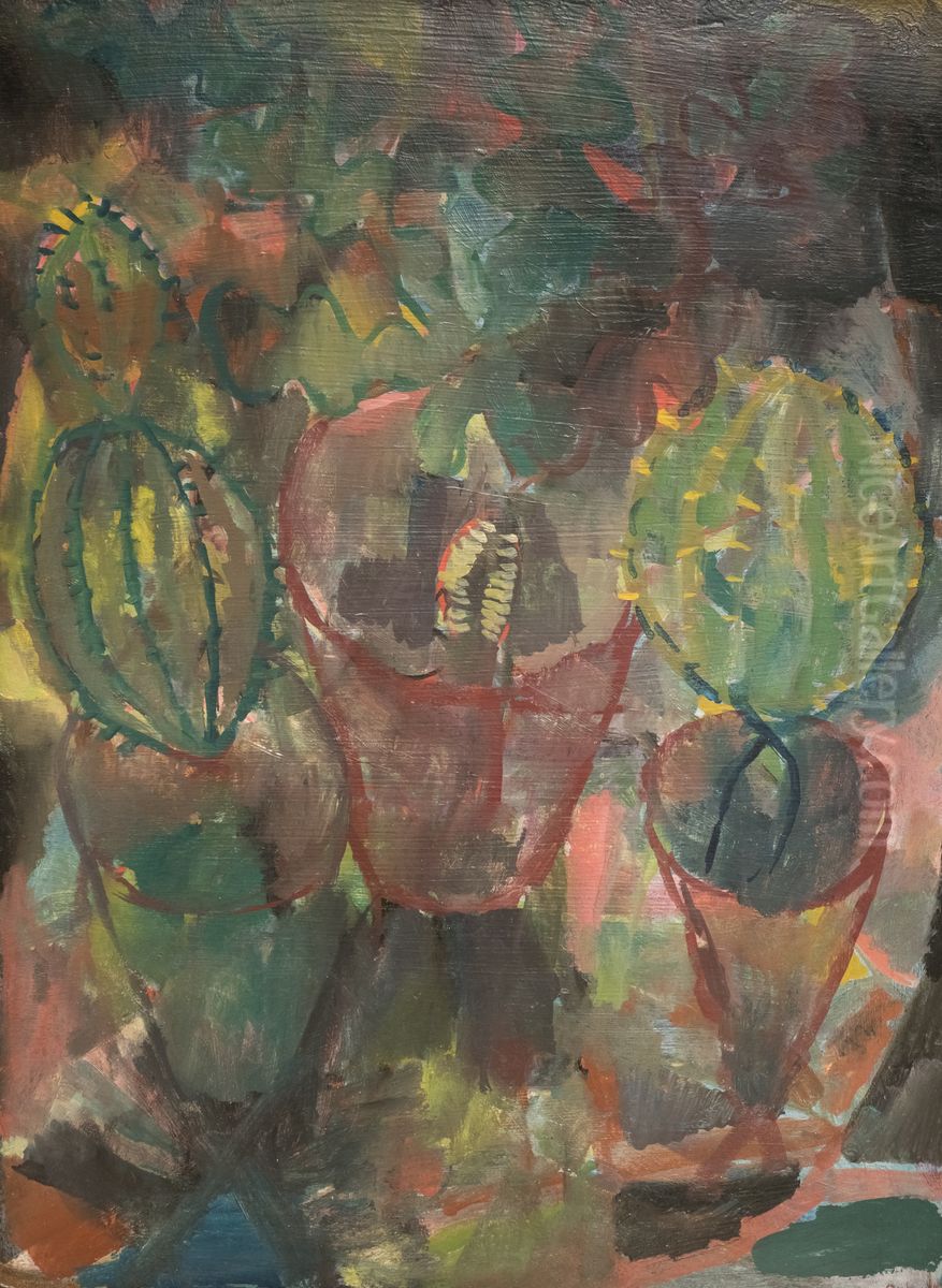 Kakteen Oil Painting by Paul Klee