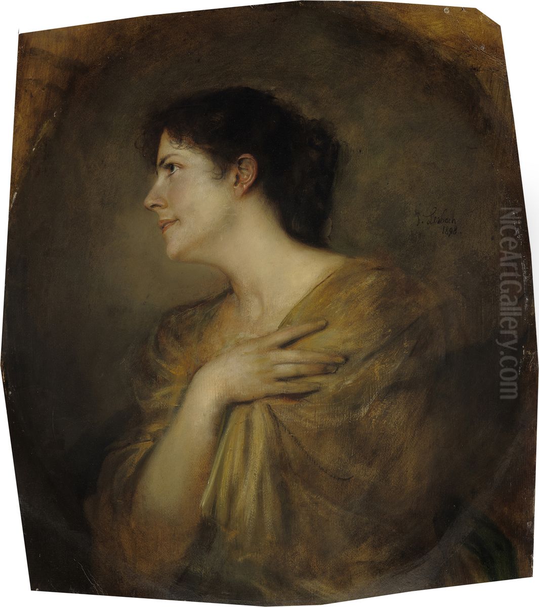Mary Stuck (verwitwete Lindpaintner) Oil Painting by Lenbach Franz Von