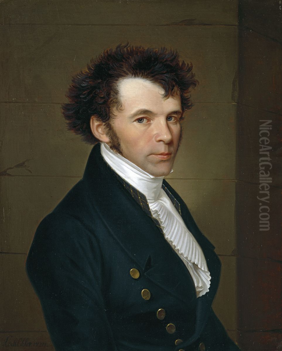 Mannliches Bildnis Oil Painting by Franz Sales Lochbihler