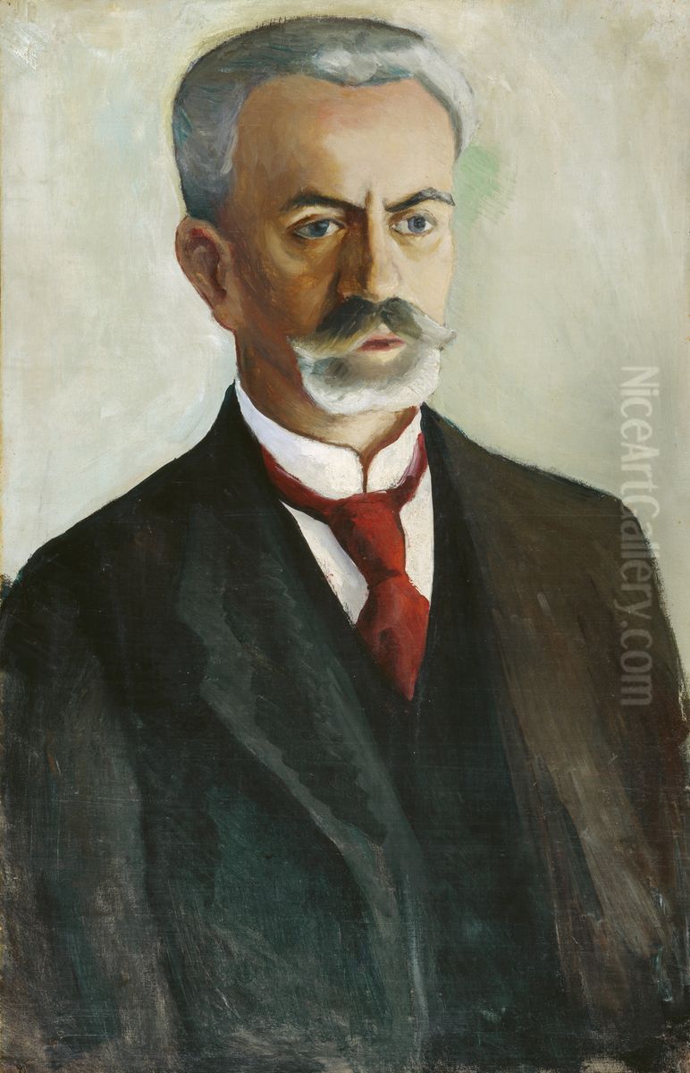 Bildnis Bernhard Koehler Oil Painting by August Macke