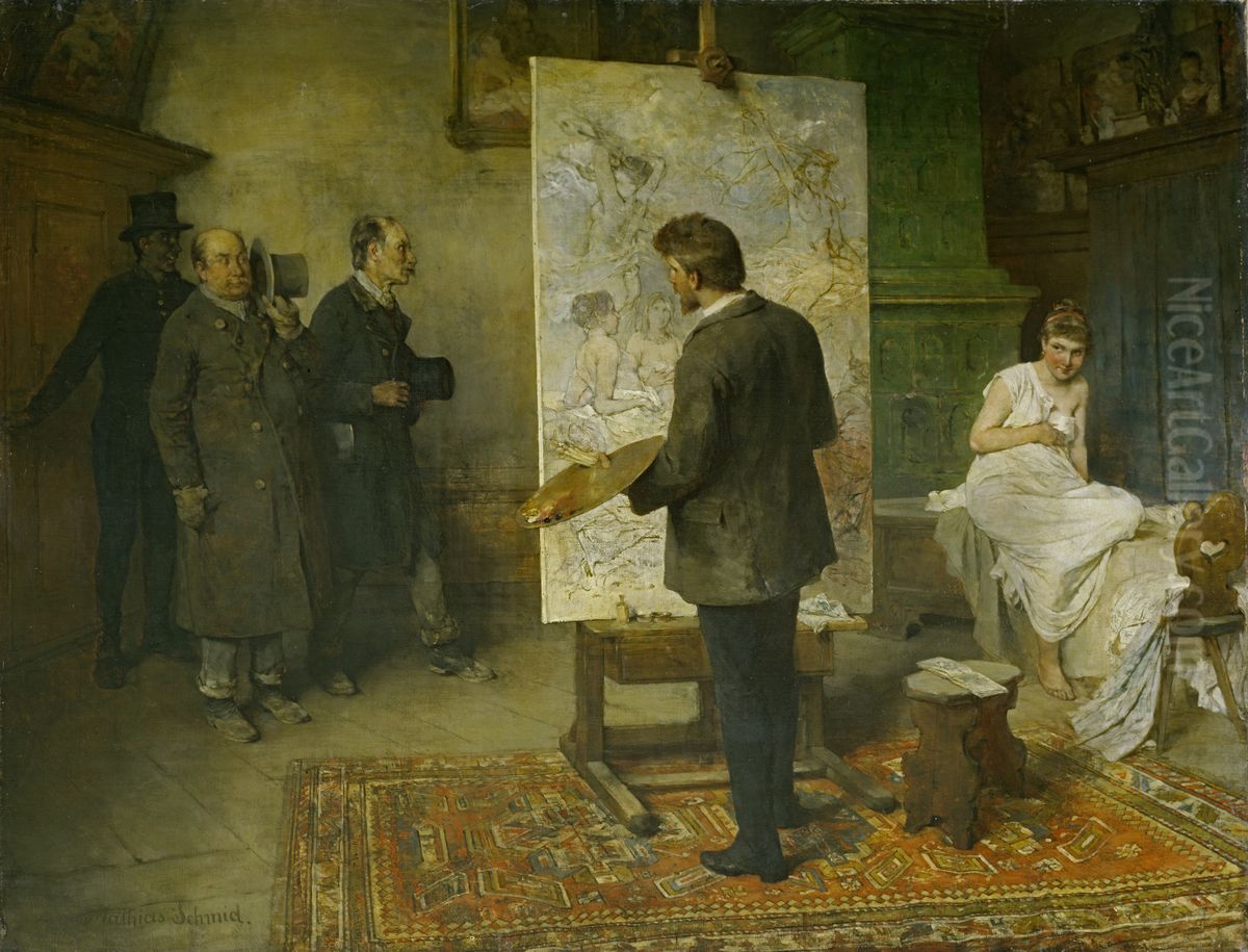The fire inspection Oil Painting by Matthias Schmid