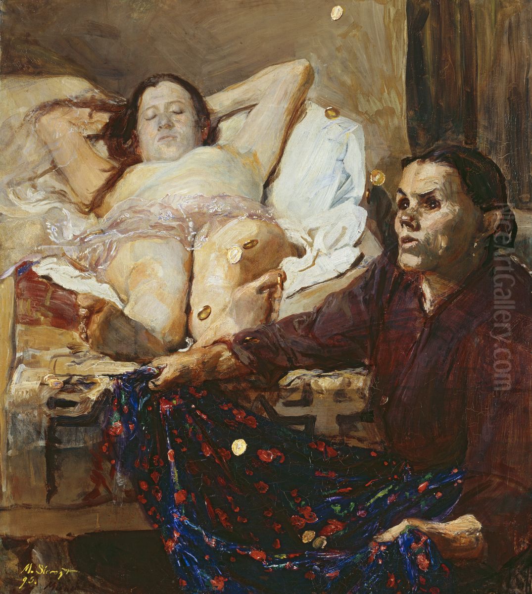 Danae Oil Painting by Max Slevogt