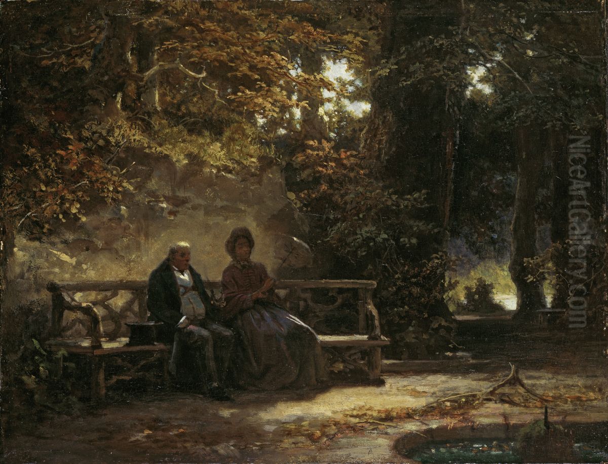 Ausruhende Spazierganger Oil Painting by Carl Spitzweg