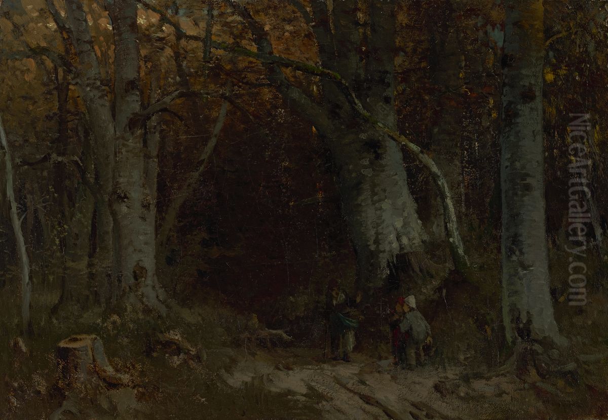 Hansel und Gretel Oil Painting by Josef Wopfner