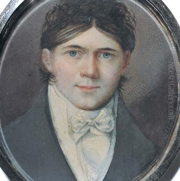 Self-portrait Oil Painting by Carl Peter Lehmann