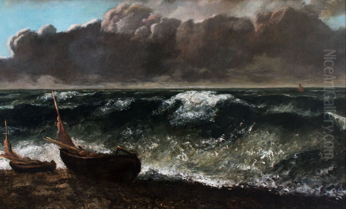 The Wave Oil Painting by Gustave Courbet