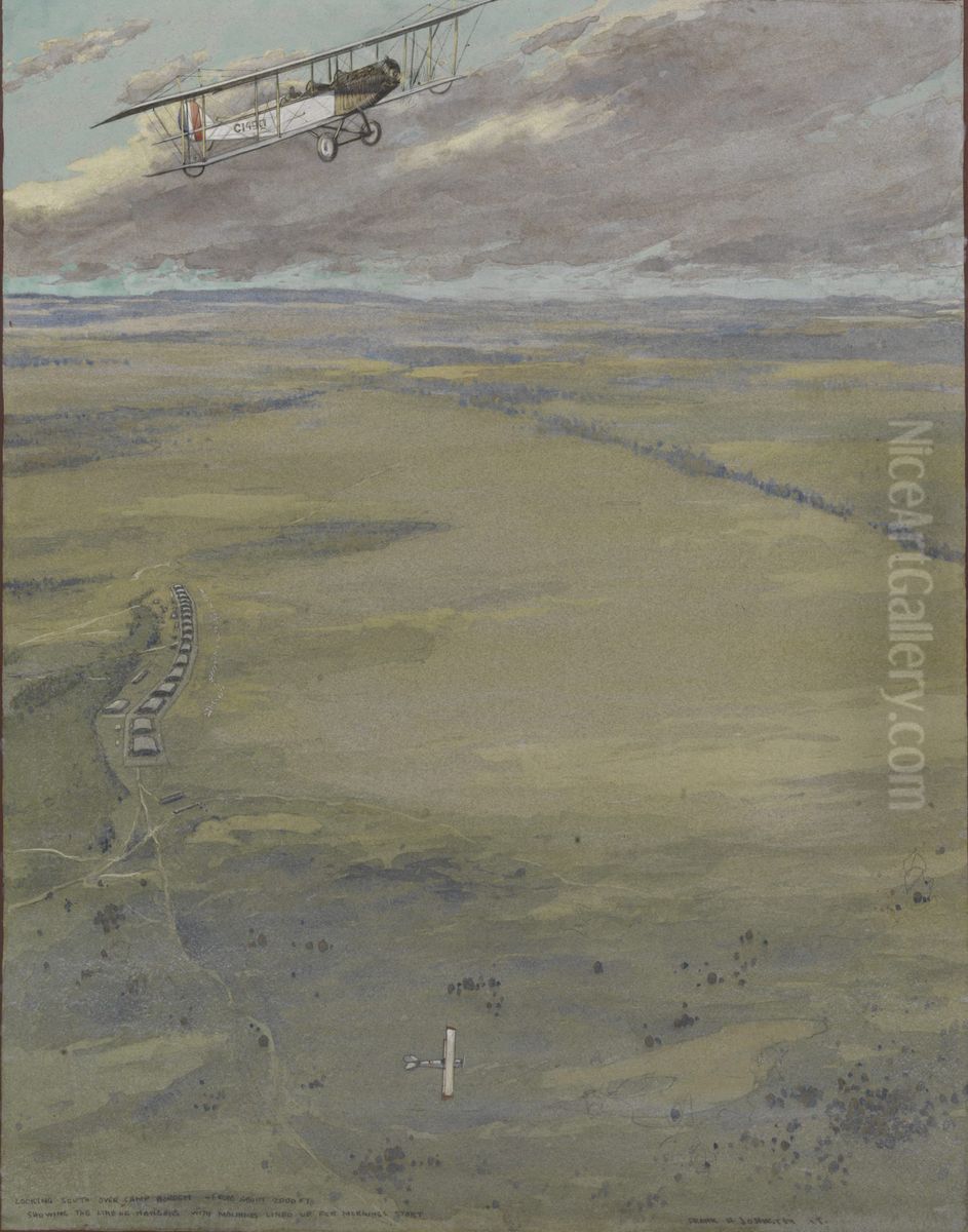 Looking South Over Camp Borden Oil Painting by Frank Johnston