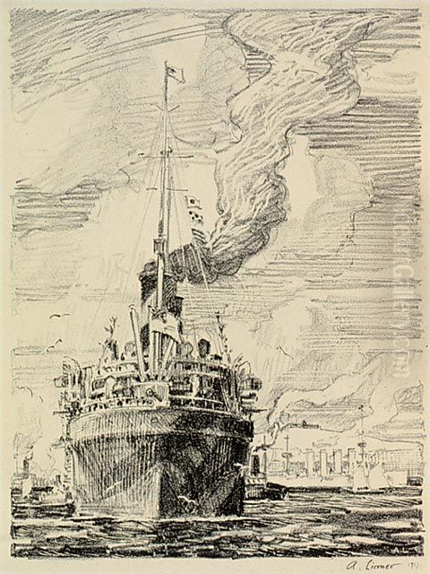 The Transport, Halifax, N.S. Oil Painting by Arthur Lismer