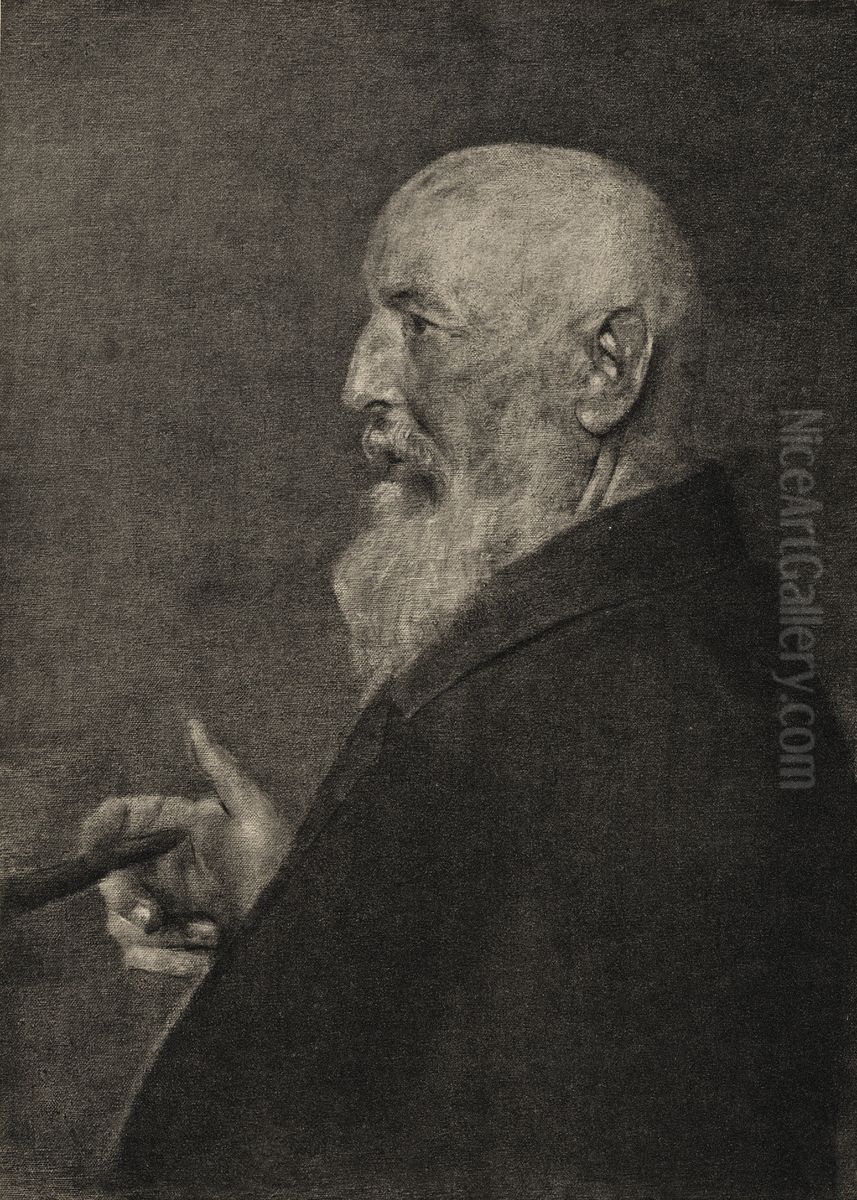 Gerhard Armauer Hansen Oil Painting by Olav Rusti