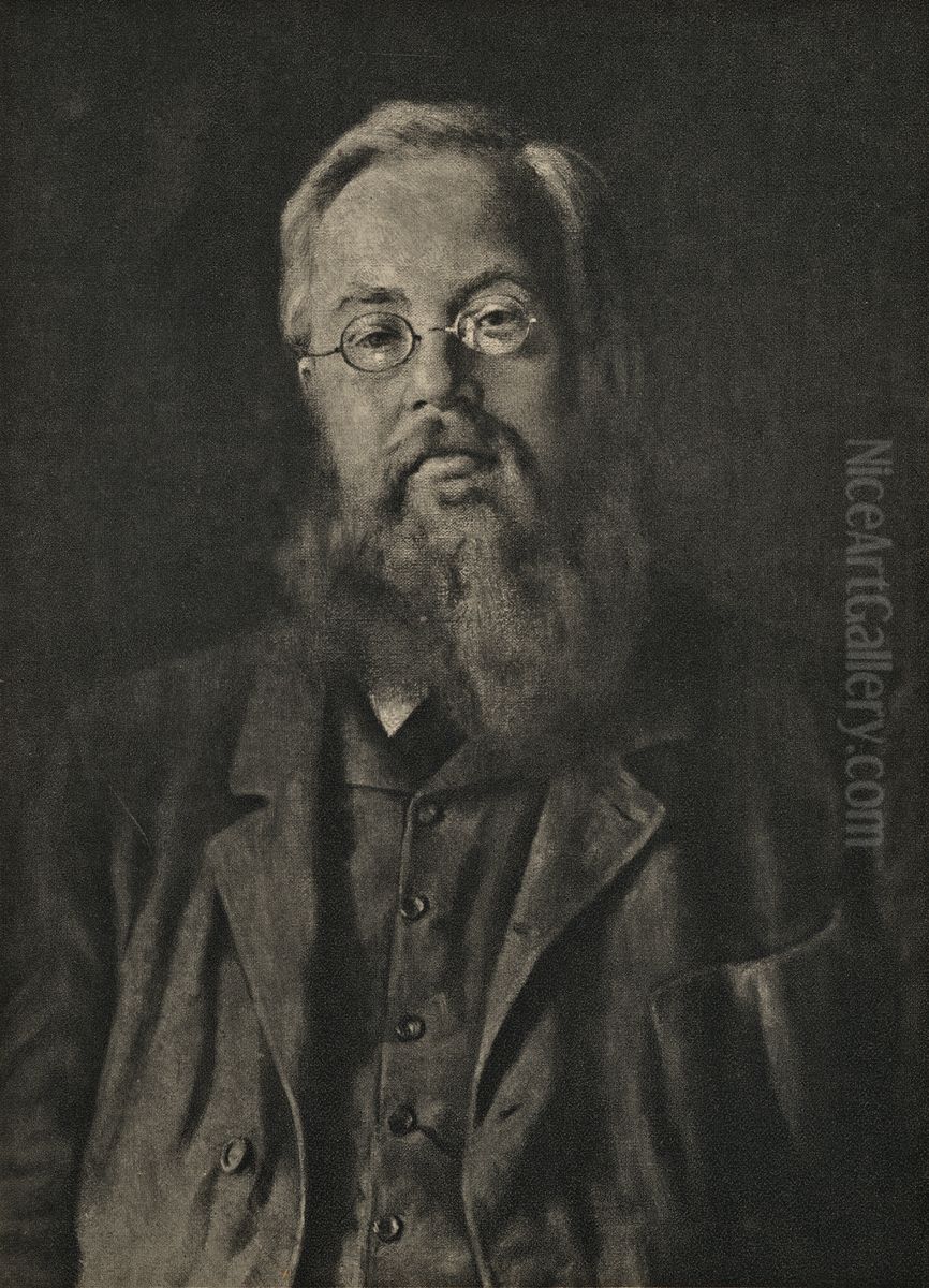 Sophus Lie Oil Painting by Erik Werenskiold