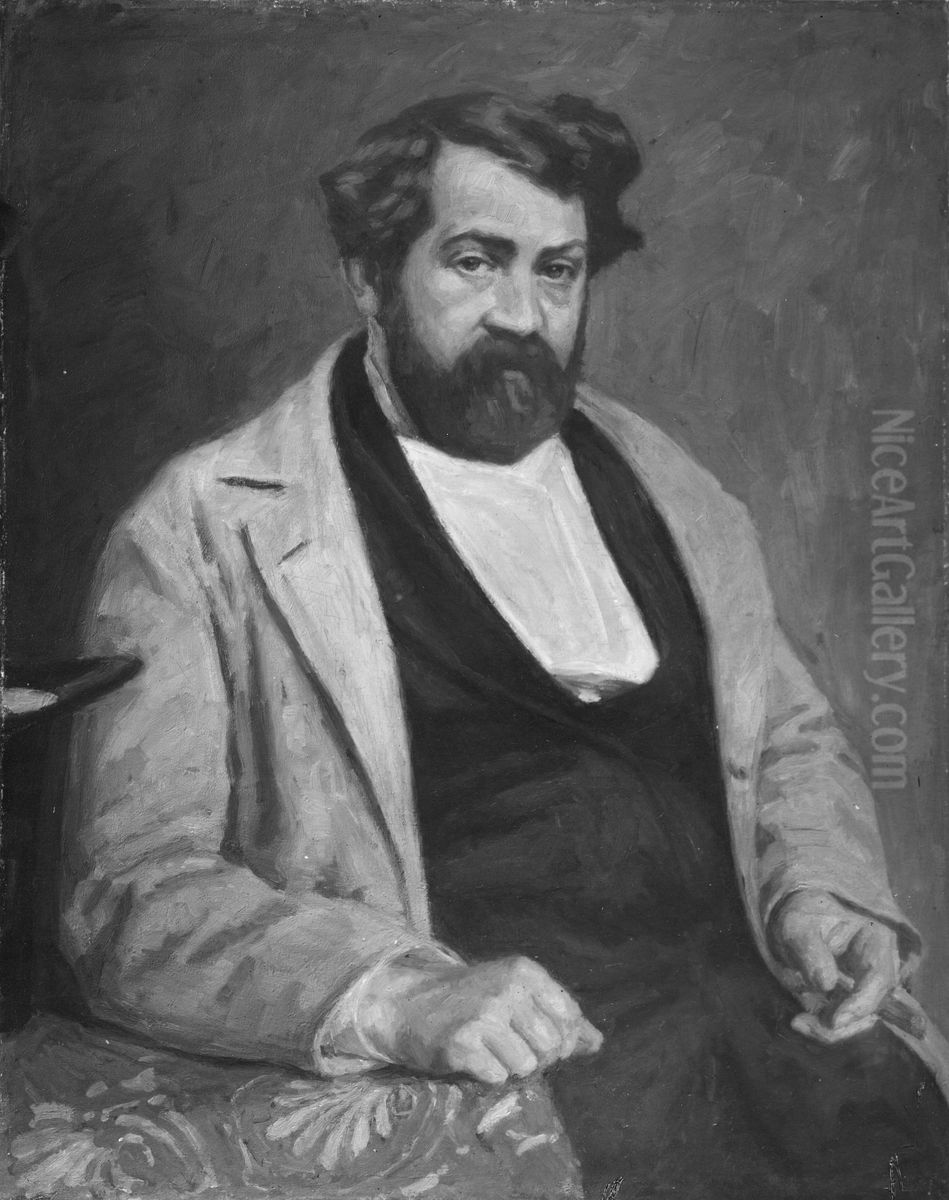 Johan Henrik Nebelong Oil Painting by Gad Frederik Clement