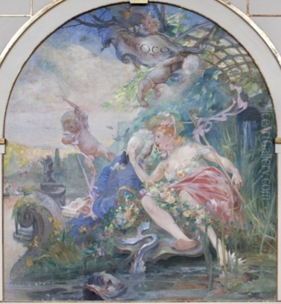 Rococo Oil Painting by Carl Larsson
