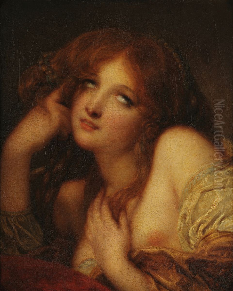Ariadne Oil Painting by Jean-Baptiste Greuze